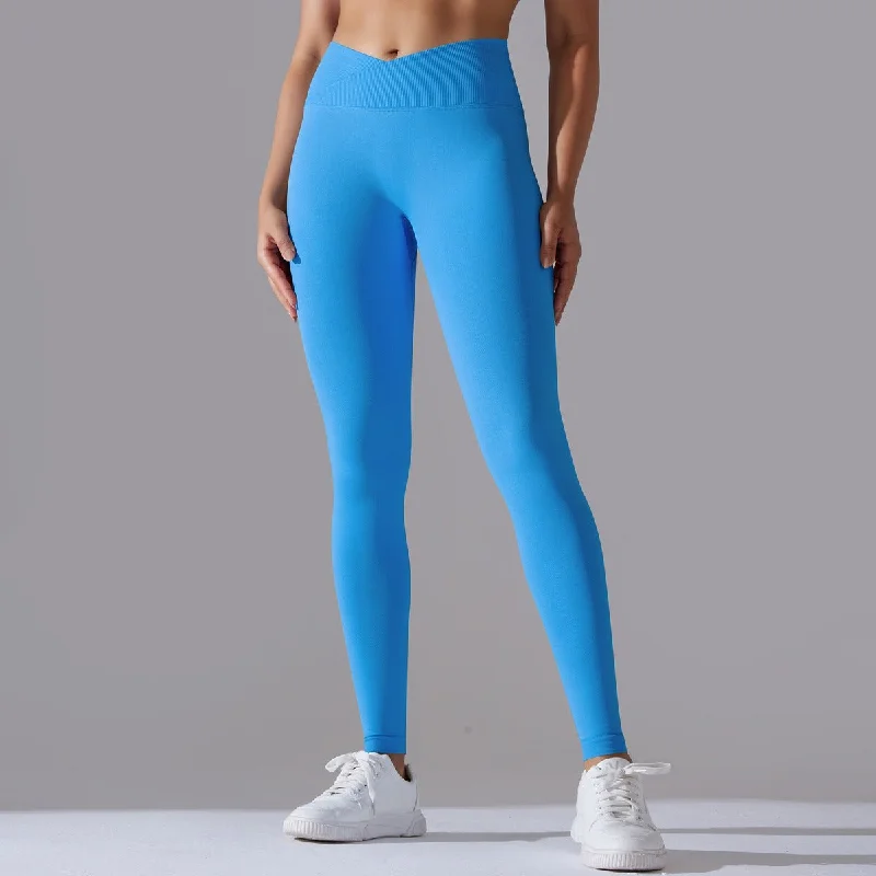 Azul Seamless Knitted Yoga Pants leggings Comfortable Leggings with Pockets