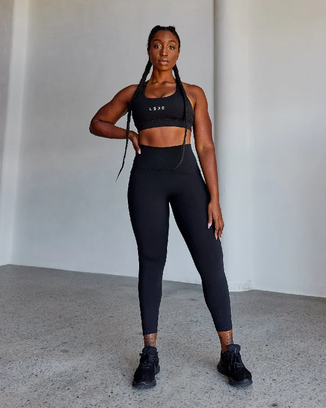 Fusion 7/8 Length Leggings with Pockets - Black Fashionable Moisture-Wicking Leggings Fusion 7/8 Length Leggings with Pockets - Black Fashionable Moisture-Wicking Leggings