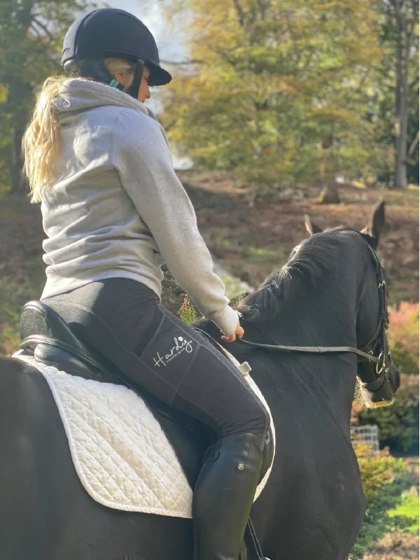 Hardy Equestrian Women's Black Sport Riding Leggings Cozy Workout Performance Leggings Hardy Equestrian Women's Black Sport Riding Leggings Cozy Workout Performance Leggings