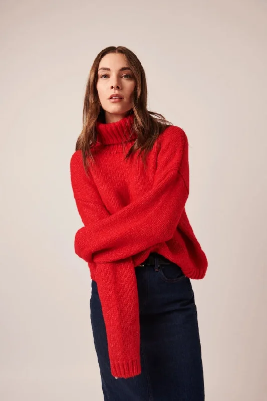 LINE Amelie Oversized Turtleneck Sweater Fitted Slim Tailored