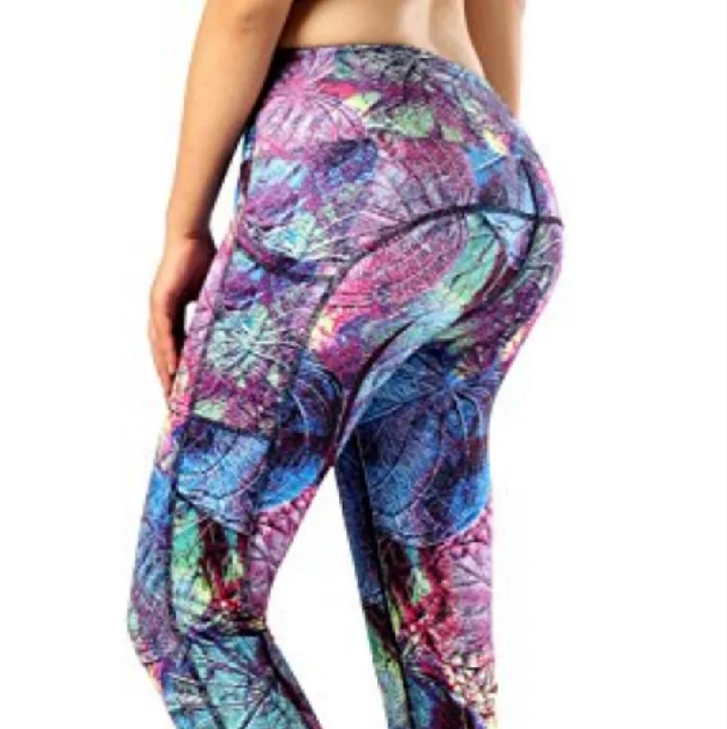 Neonysweets Women's Printed Capri Pants High Waist Tummy Control Workout Pants Leggings with Pocket L Comfortable Compression Leggings Neonysweets Women's Printed Capri Pants High Waist Tummy Control Workout Pants Leggings with Pocket L Comfortable Compression Leggings