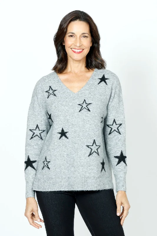 Ten Oh 8 Stars Sweater Ribbed Striped Patterned