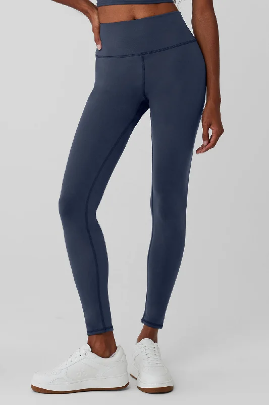 Airbrush Winter Warm High-Waist Nocturne Legging - Navy Elegant Shiny Black Leggings Airbrush Winter Warm High-Waist Nocturne Legging - Navy Elegant Shiny Black Leggings