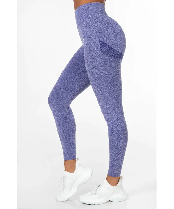 Famme Peach Scrunch Seamless Leggings Purple