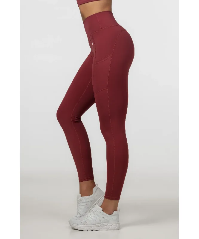 Famme Techna V2 High Waisted Leggings Red