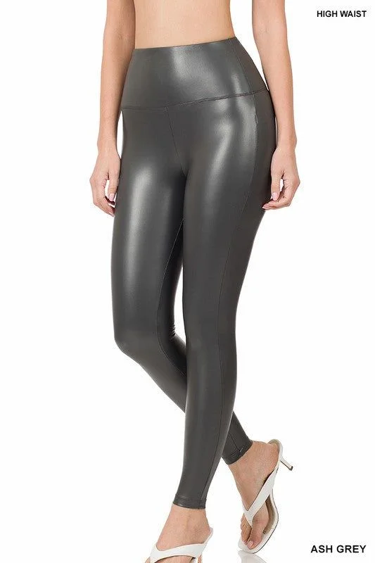 Zenana High Rise Faux Leather Leggings