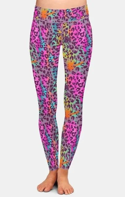 Ladies Soft Colourful Animal Printed Leggings