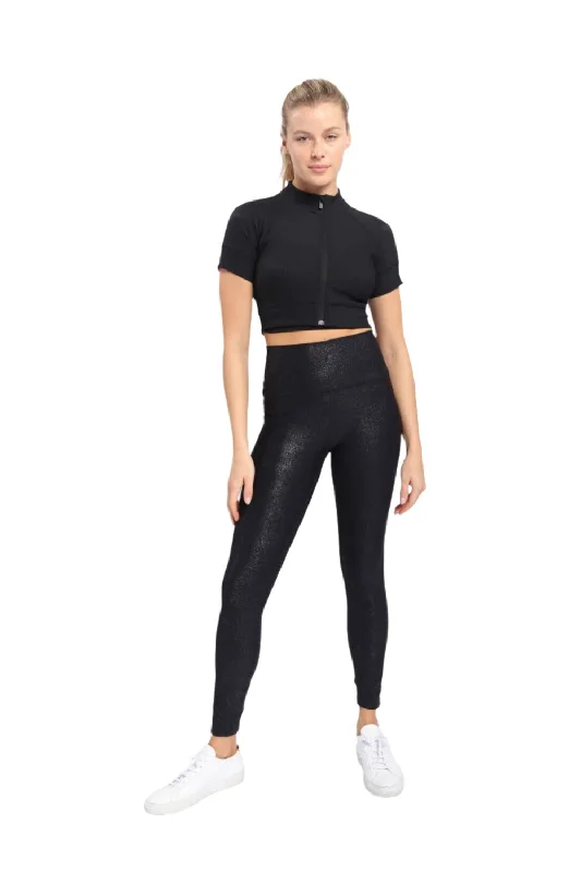 Mono B High waist Foil Leggings With Side Pockets APH-A0951 and Plus