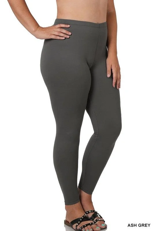 Zenana Plus Brushed Dty Microfiber Full Length Leggings