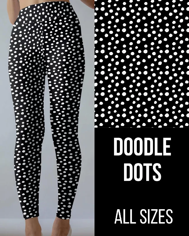 Black & White Polka "Doodle" Dot Leggings