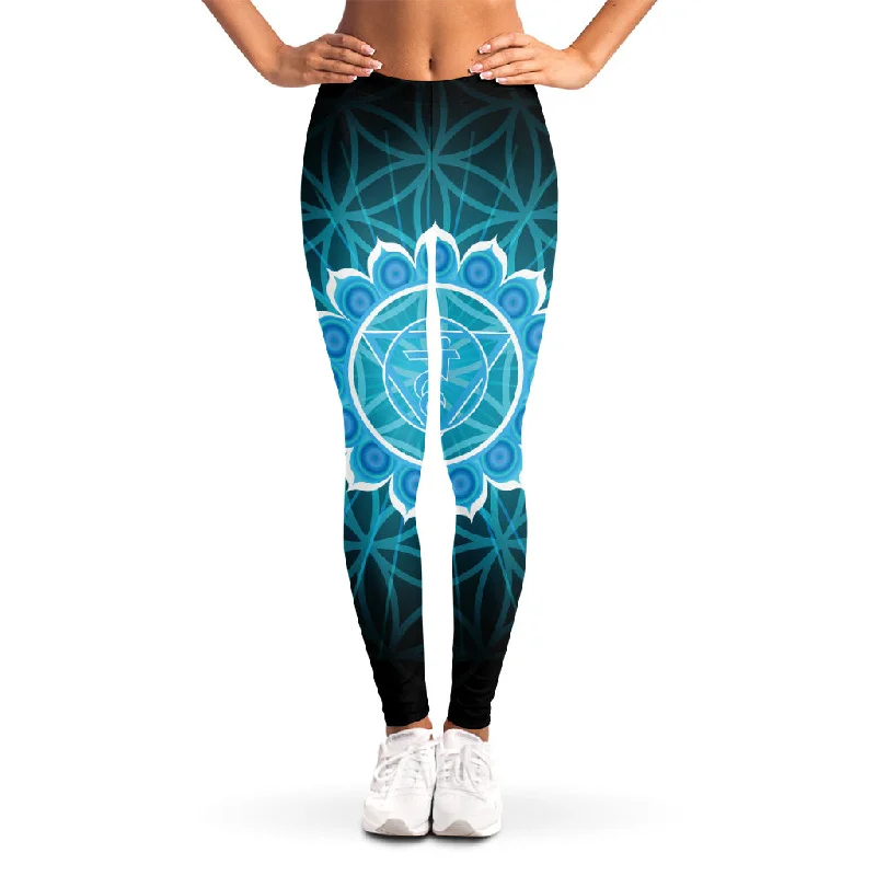 Vishuddha Chakra Spiritual Print Women's Leggings