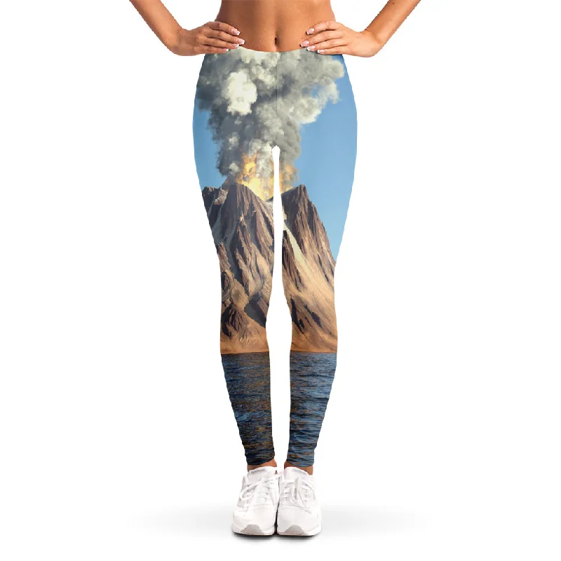 Volcanic Mountain Print Women's Leggings