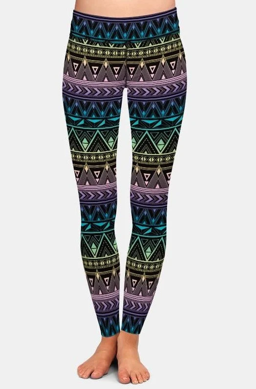 Womens Lovely Aztec Printed Leggings