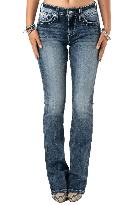 Miss Me Women's Angel Wing Embroidery Jeans