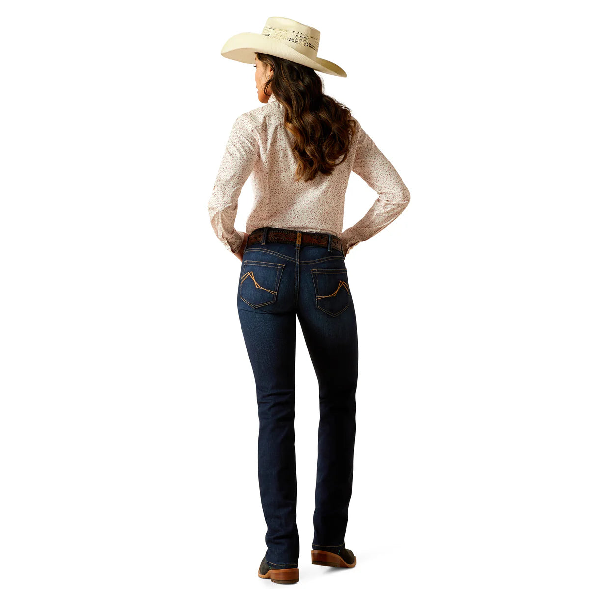 Ariat Womwns Mid Rise Romana Straight Jeans