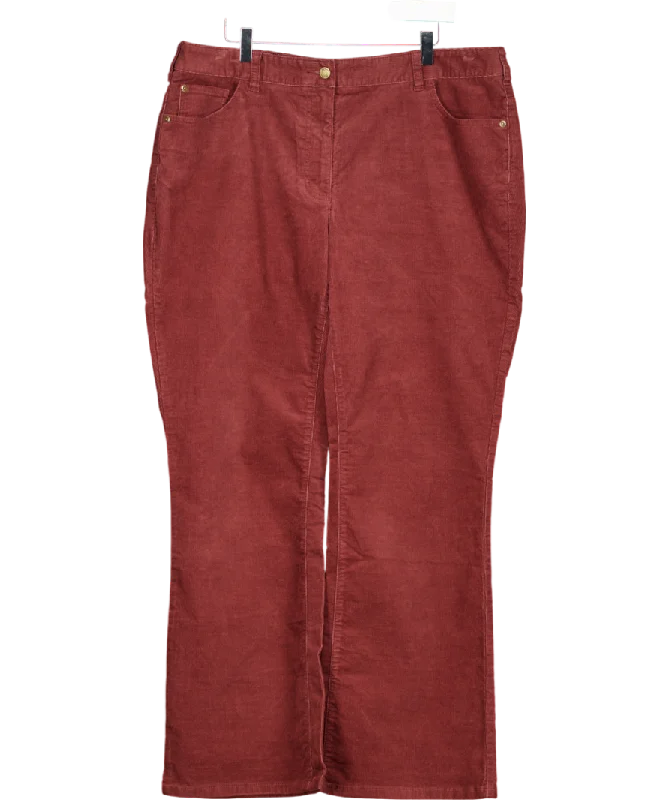 Boden Red Corduroy Wide Leg Jeans UK 18