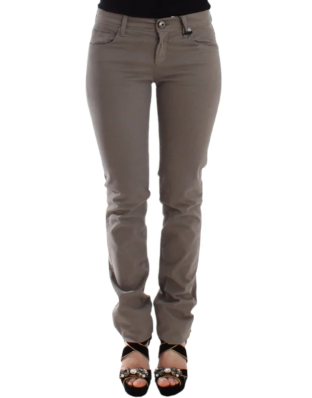 Chic Taupe Skinny Jeans For Elevated Style