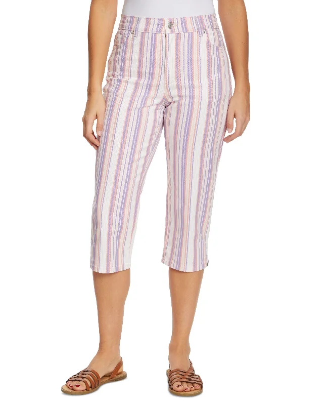 Gloria Vanderbilt Amanda Striped Capri Jeans