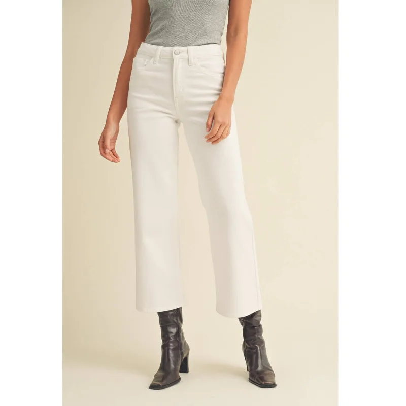 High-Rise Slim Fit Wide Leg Jeans