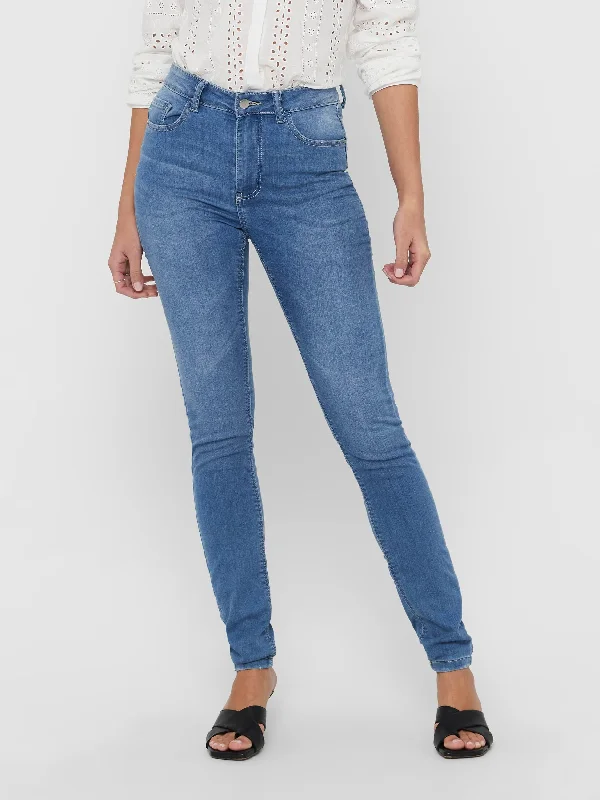 Jacqueline De Yong NEWNIKKI High Waist Skinny Fit Jeans -LIGHT WASH Cozy Stretch High-Waist Jeans Jacqueline De Yong NEWNIKKI High Waist Skinny Fit Jeans -LIGHT WASH Cozy Stretch High-Waist Jeans