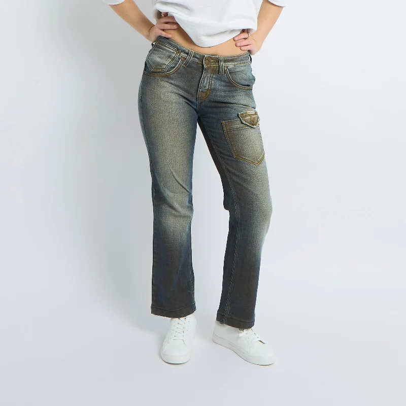 Straight Leg Cargo Jeans - UK 8