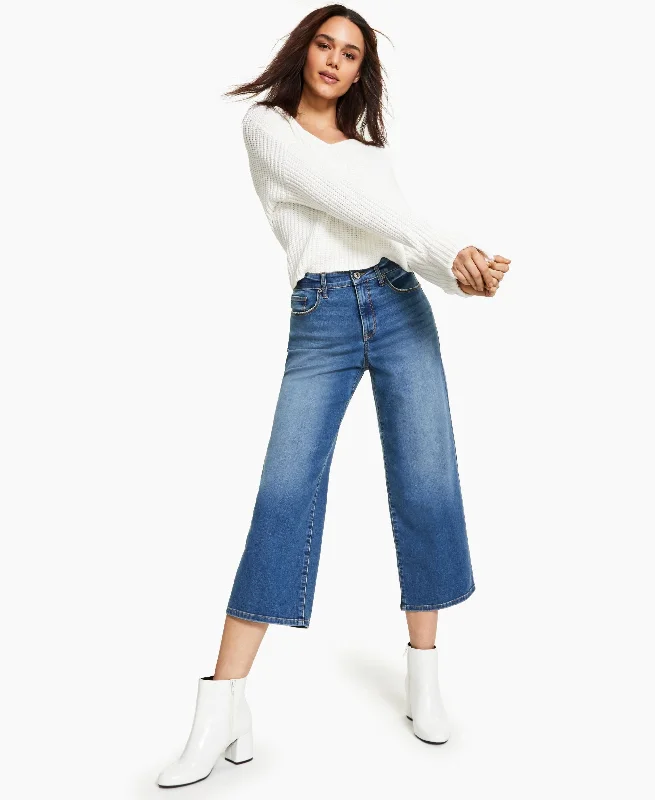 Style & Co Wide Leg Cropped Jeans