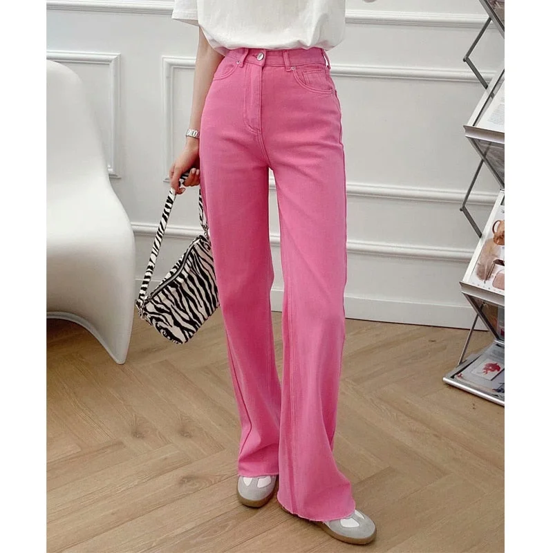 Woman High Waist Baggy Jeans