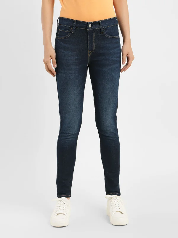 Women's Mid Rise 710 Super Skinny Jeans Trendy Colored Denim Jeans